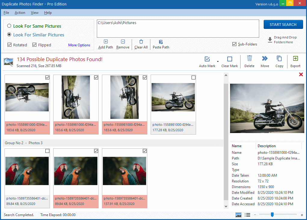 Duplicate Photo Finder - Screen Shot