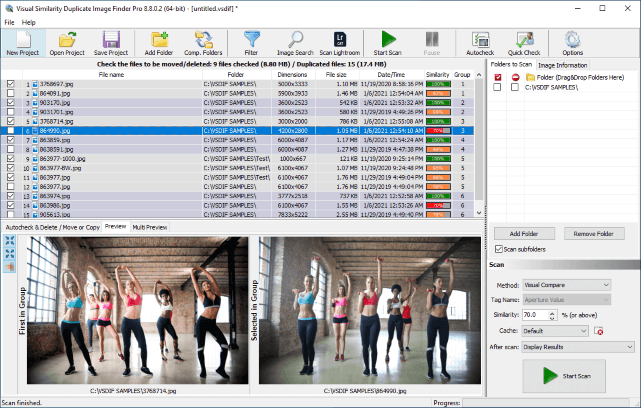 Visual Similarity Duplicate Image Finder - Screen Shot