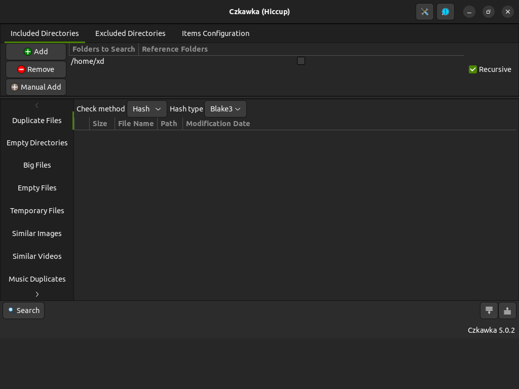 Czkawka Duplicate Finder Screenshot