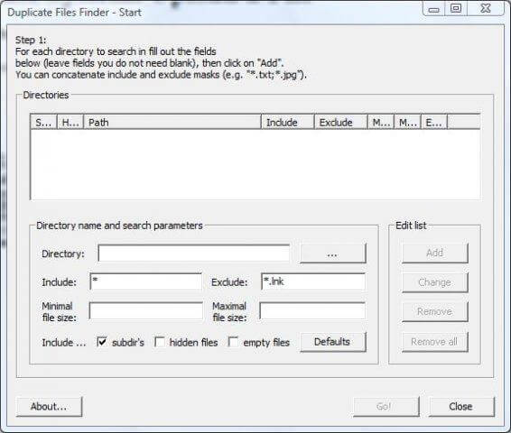 duplicate file finder remover freeware