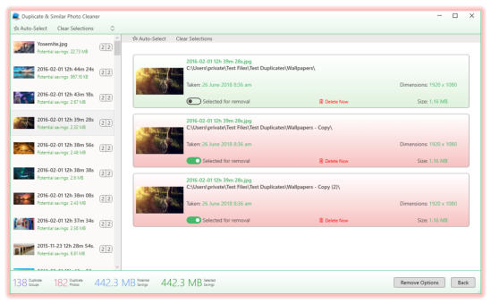 Duplicate Image Remover - Screen Shot